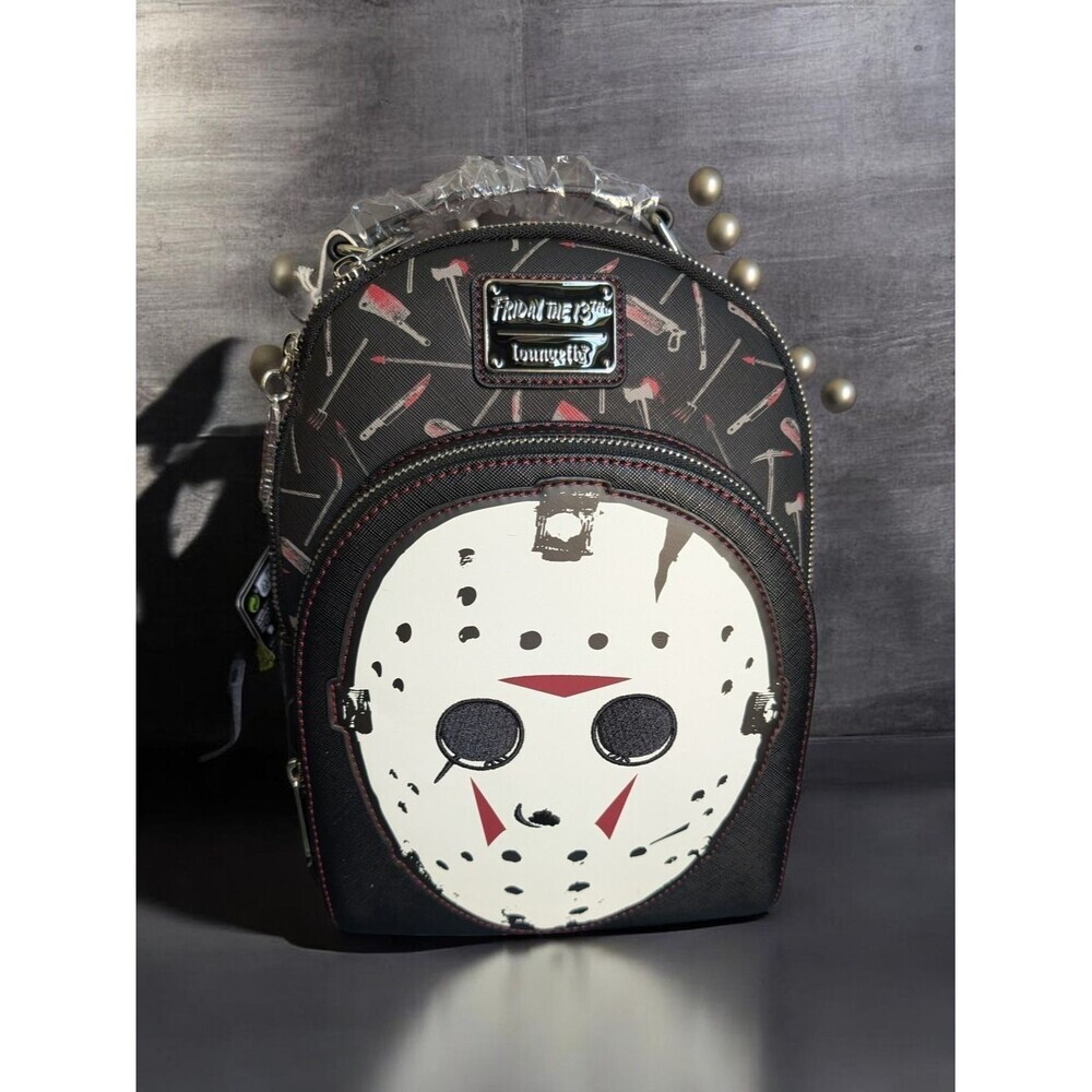 Loungefly Friday the 13th Jason Voorhees Glow in the Dark Mini Backpack NWT